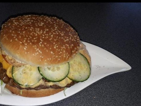 Crispy Chicken Cheeseburger