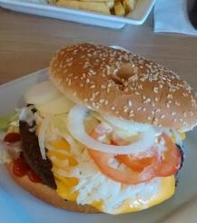 Cheeseburger Nahaufnahme